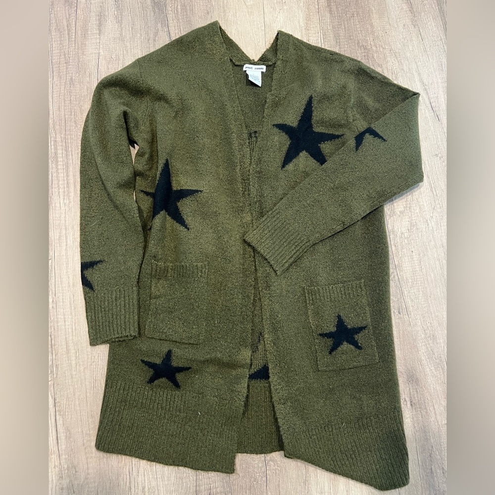 Star print cardigan, size L